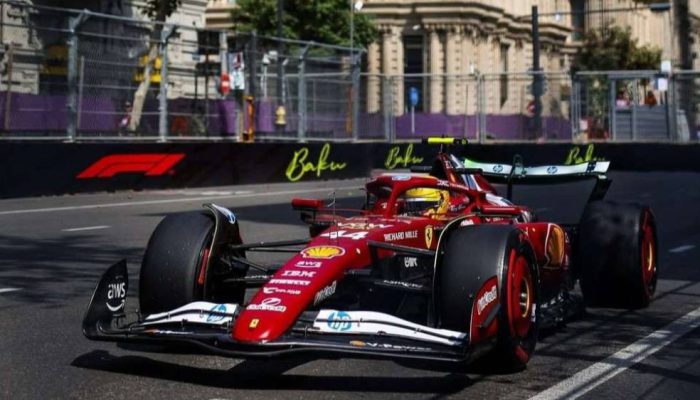 Hamilton Pimpin Kemenangan Ferrari, McLaren Terkendala di Baku