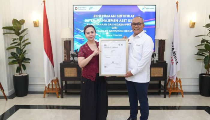 PGN Kantongi Sertifikasi ISO 55001 untuk Pengelolaan Infrastruktur Gas Bumi