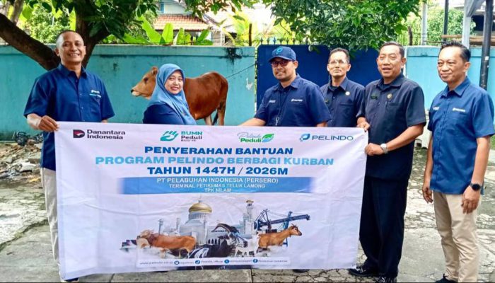 Sambut Iduladha, PT Terminal Teluk Lamong Distribusikan Puluhan Hewan Kurban
